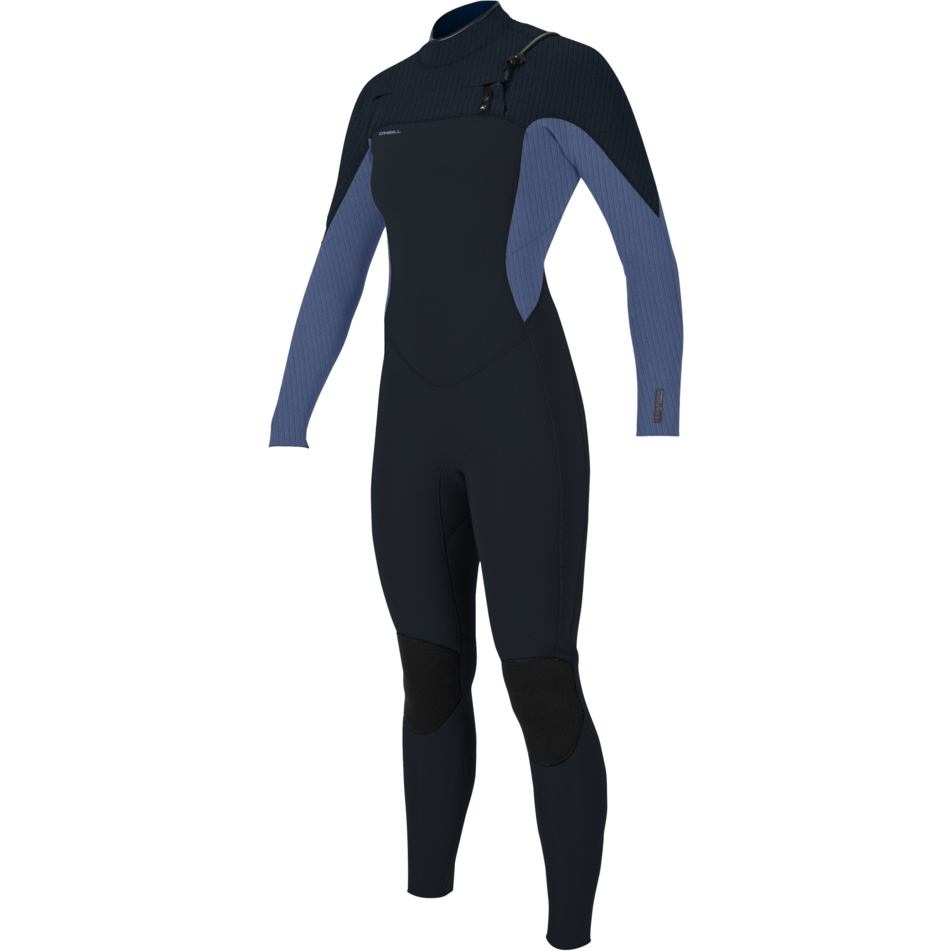 2025 O'Neill Femmes Hyperfreak+ 4/3mm Chest Zip Combinaison Néoprène 5349 - Carbon / Lilly
